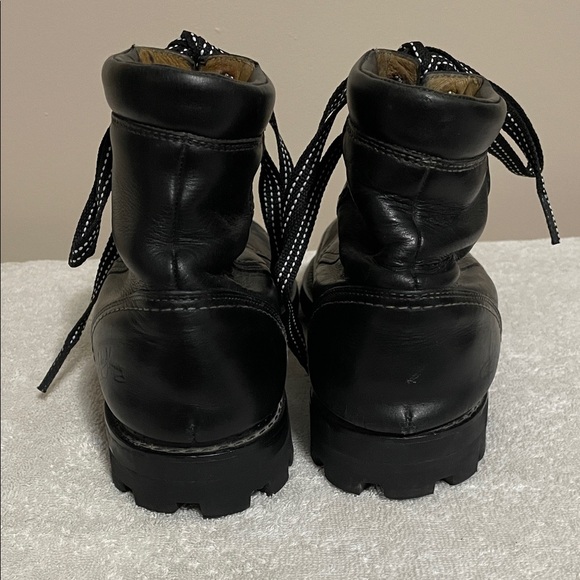 Vintage John Fluevog The Seventh Heaven Black Leather Lace-Up Boots Size 10 - Picture 5 of 9